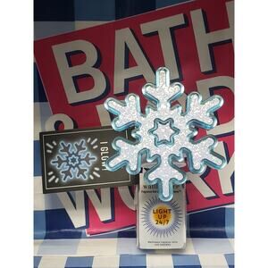 BBW Neon Glow Snowflake Night Light Wallflower Fragrance Plug In Home Decor